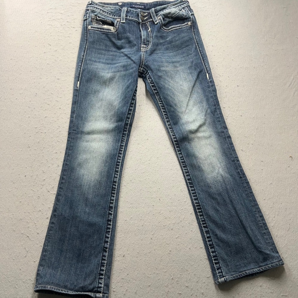 Vigoss The New York Boot Cut Jeans Medium Wash Blue Size 6 Length 33 Denim